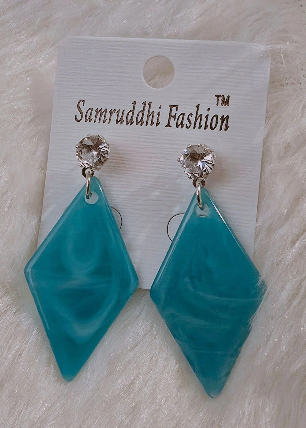 Sky Blue Geometric Diamond Shape 1