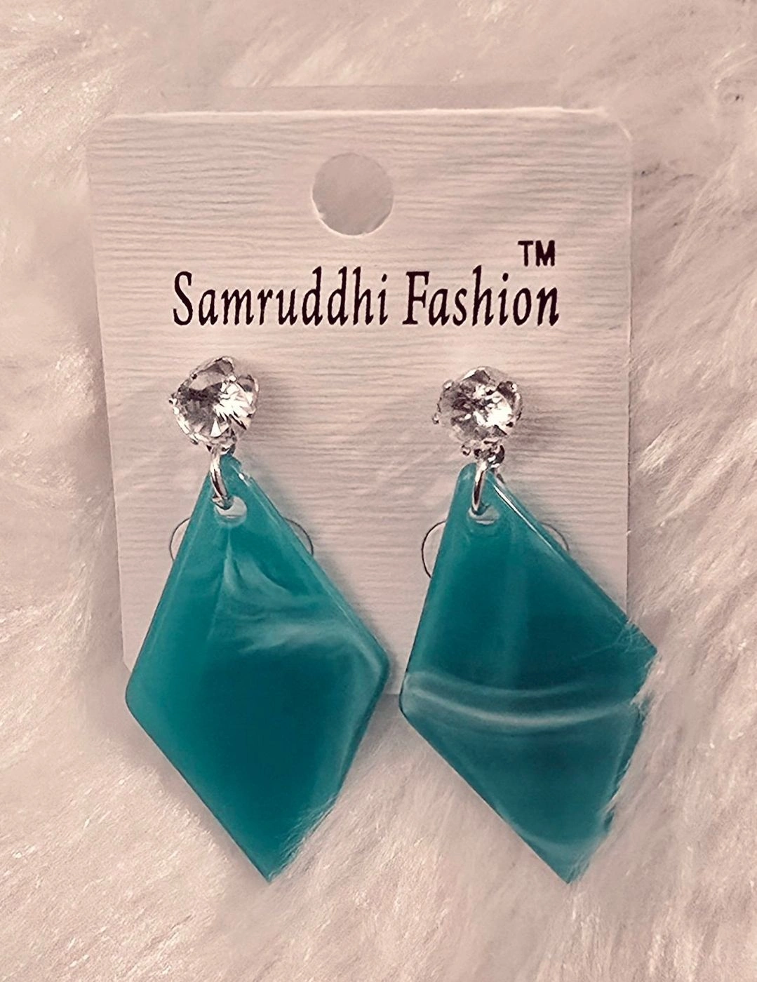 Sky Blue Geometric Diamond Shape 2