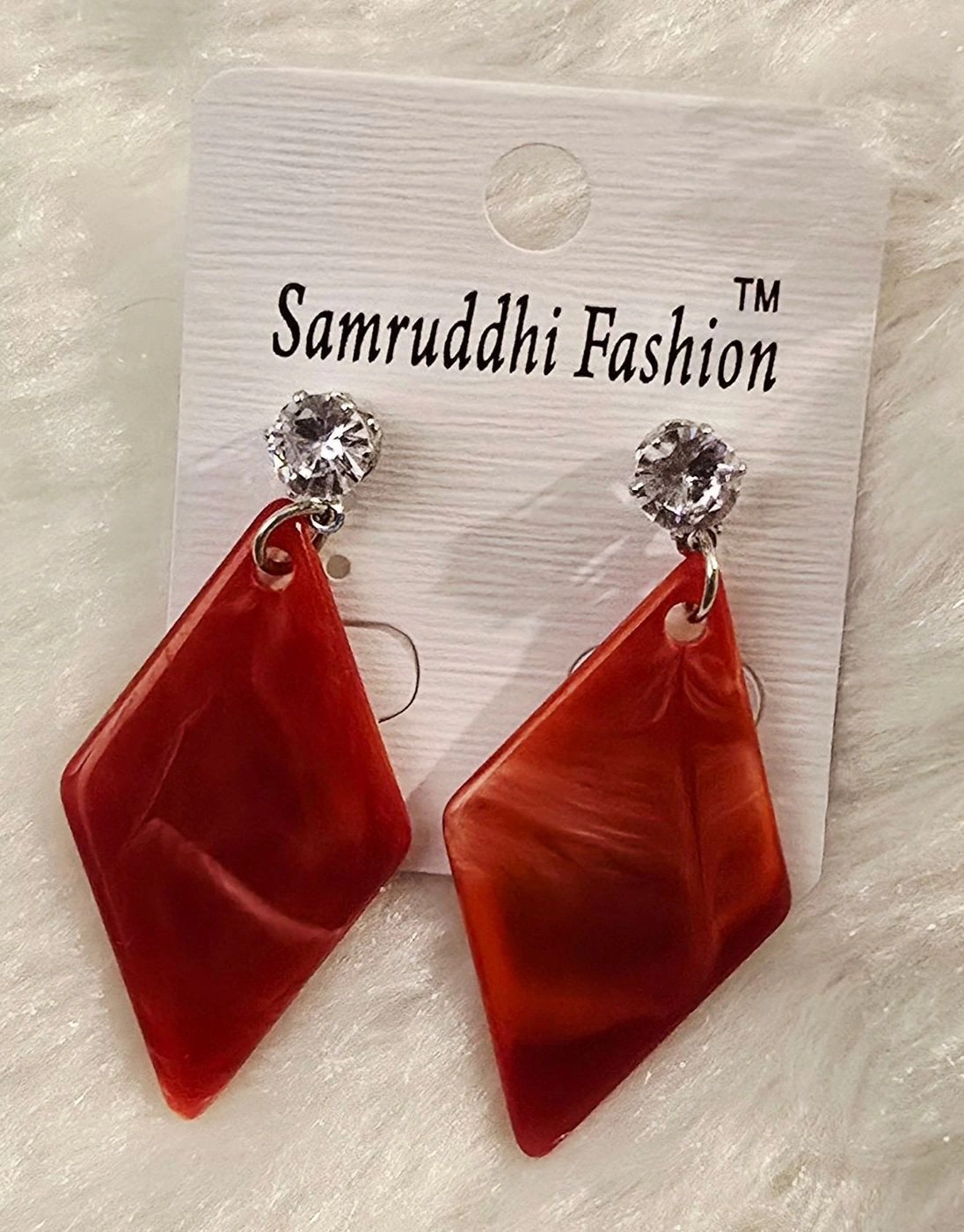 Red Geometric Diamond Shape 1
