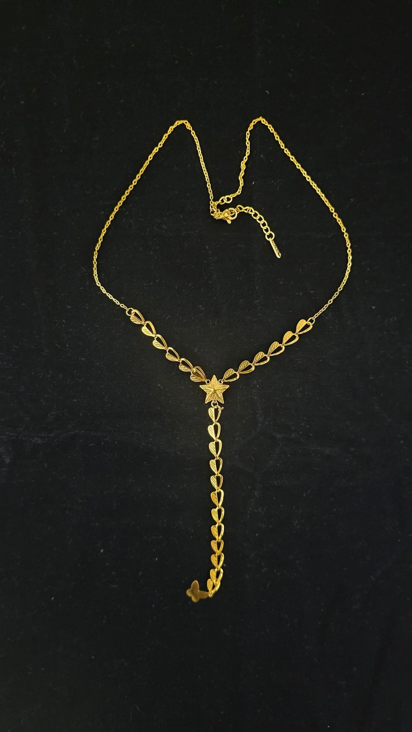 Flora Vine Gold Drop Necklace