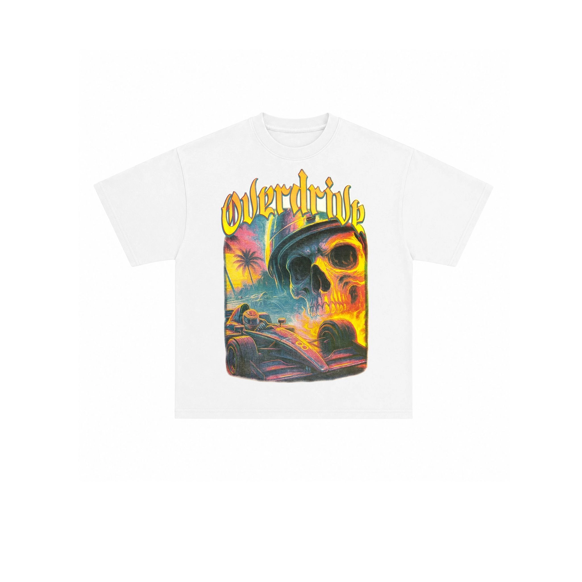 White Overdrive Skull Tee 1