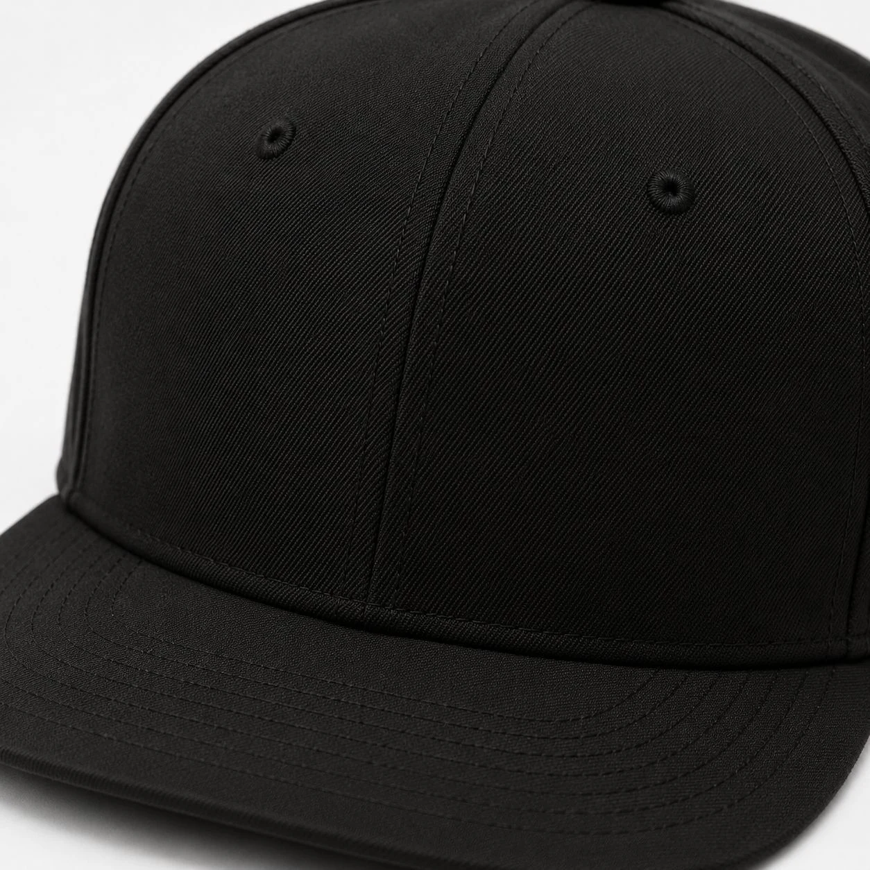 Black Flat-Brim Cap 2