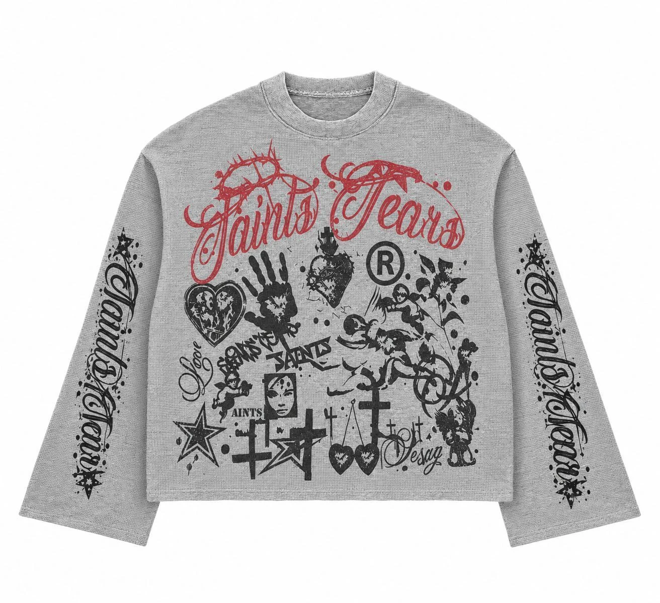 Saint Fears Grey Waffle Tee