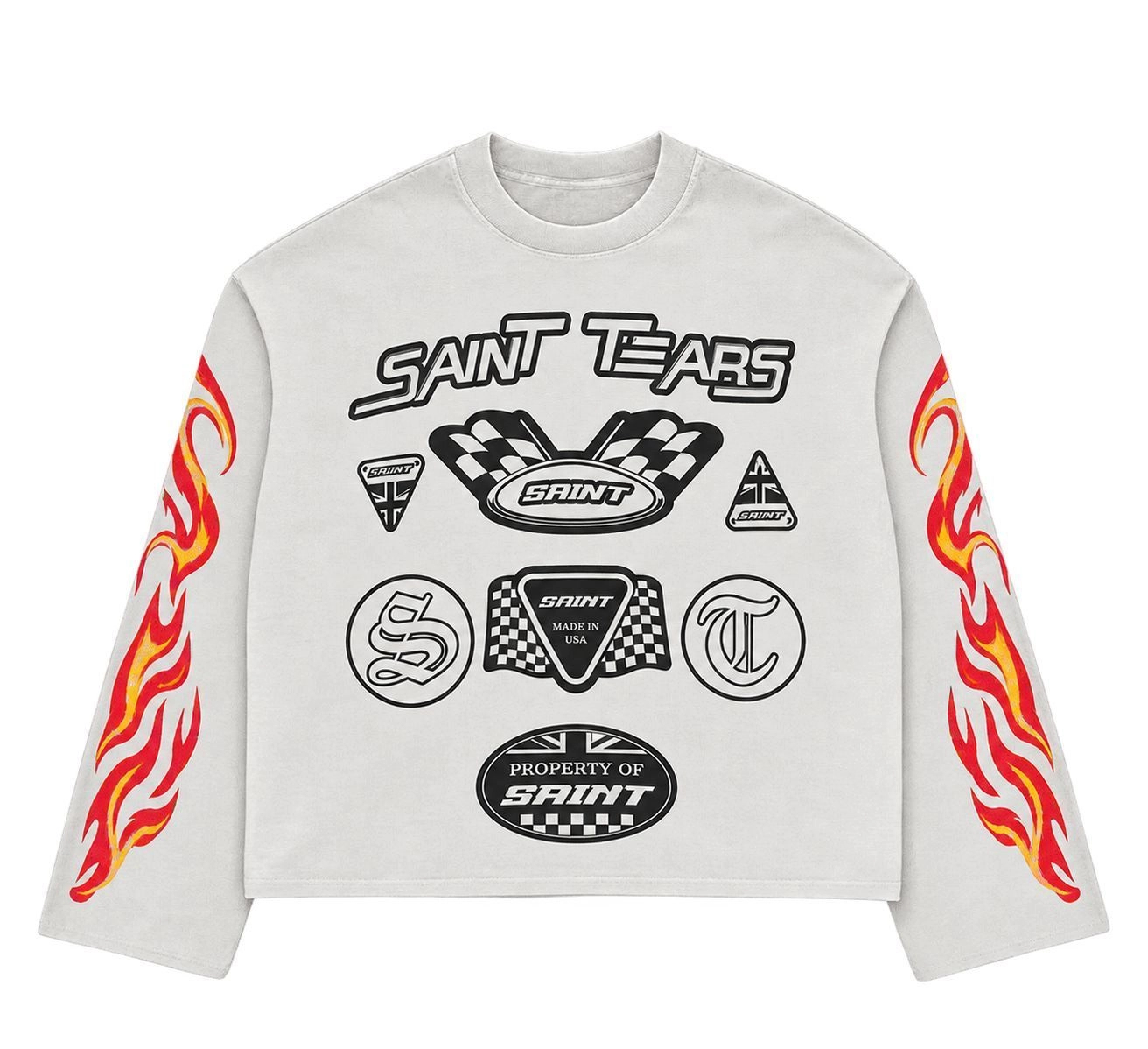 Saint Tears Racing Graphic Waffle Long-sleeve