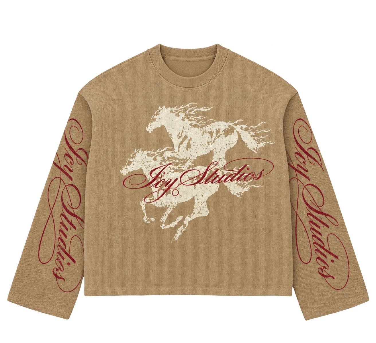 Desert Horse Graphic Waffle Long-sleeve
