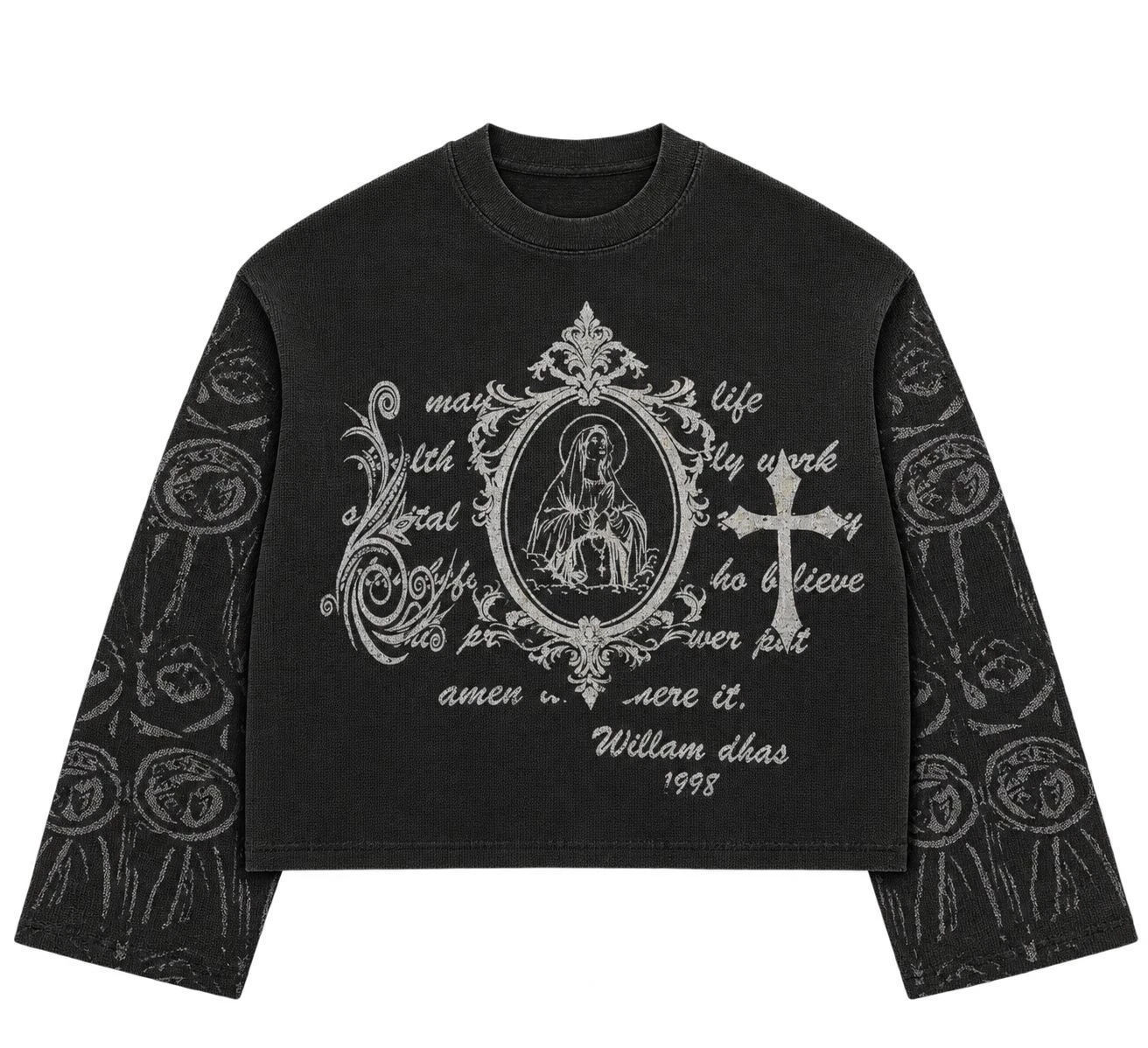 Vintage Grunge Waffle Long-sleeve