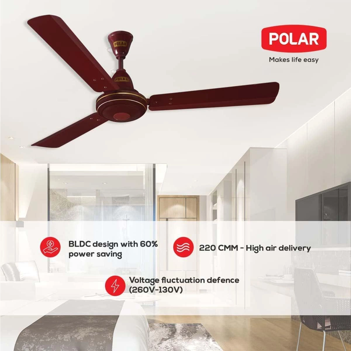 POLAR BLDC PS-32 1200 Mm Ceiling Fan 4