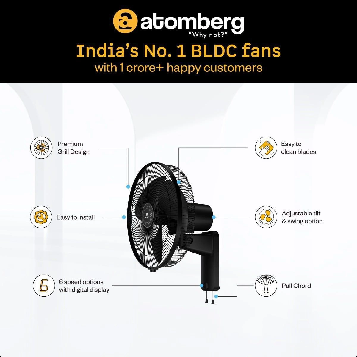 SilenceAire Hi-Speed Wall fan(BLDC) 6
