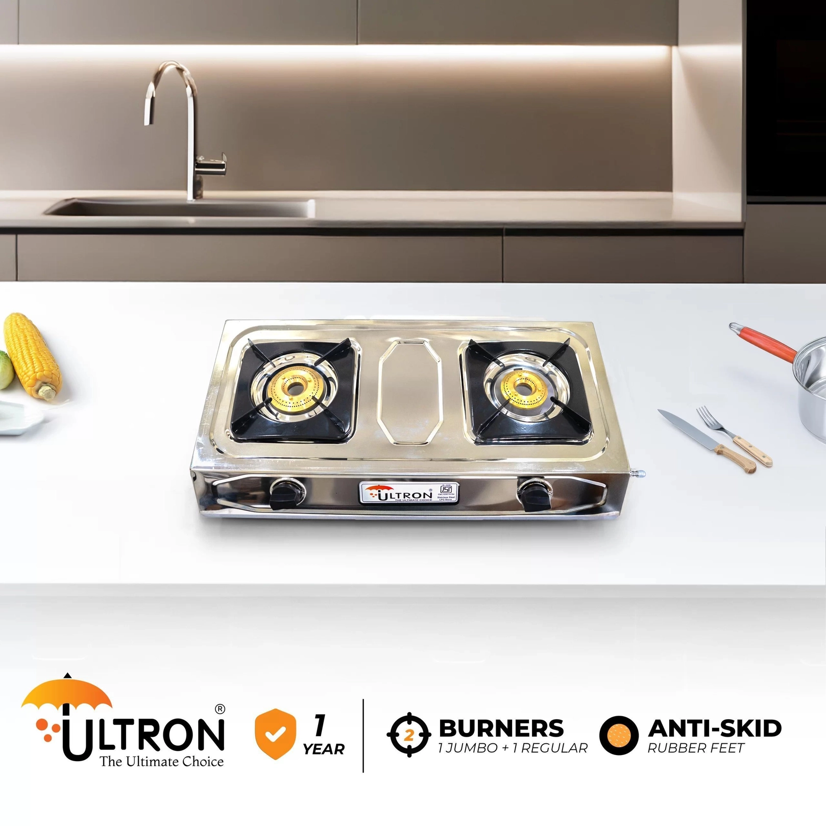 Gas Stove 2 Burner 1