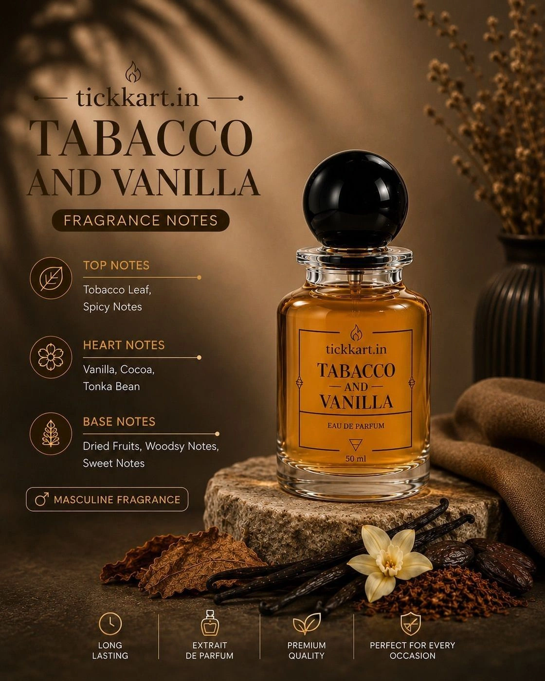 Tickkart Tobacco & Vanilla (Extrait De Parfum)
