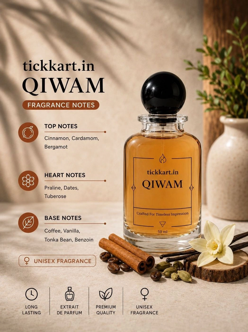 Tickkart.in Qiwam (Extrait De Parfum) 1