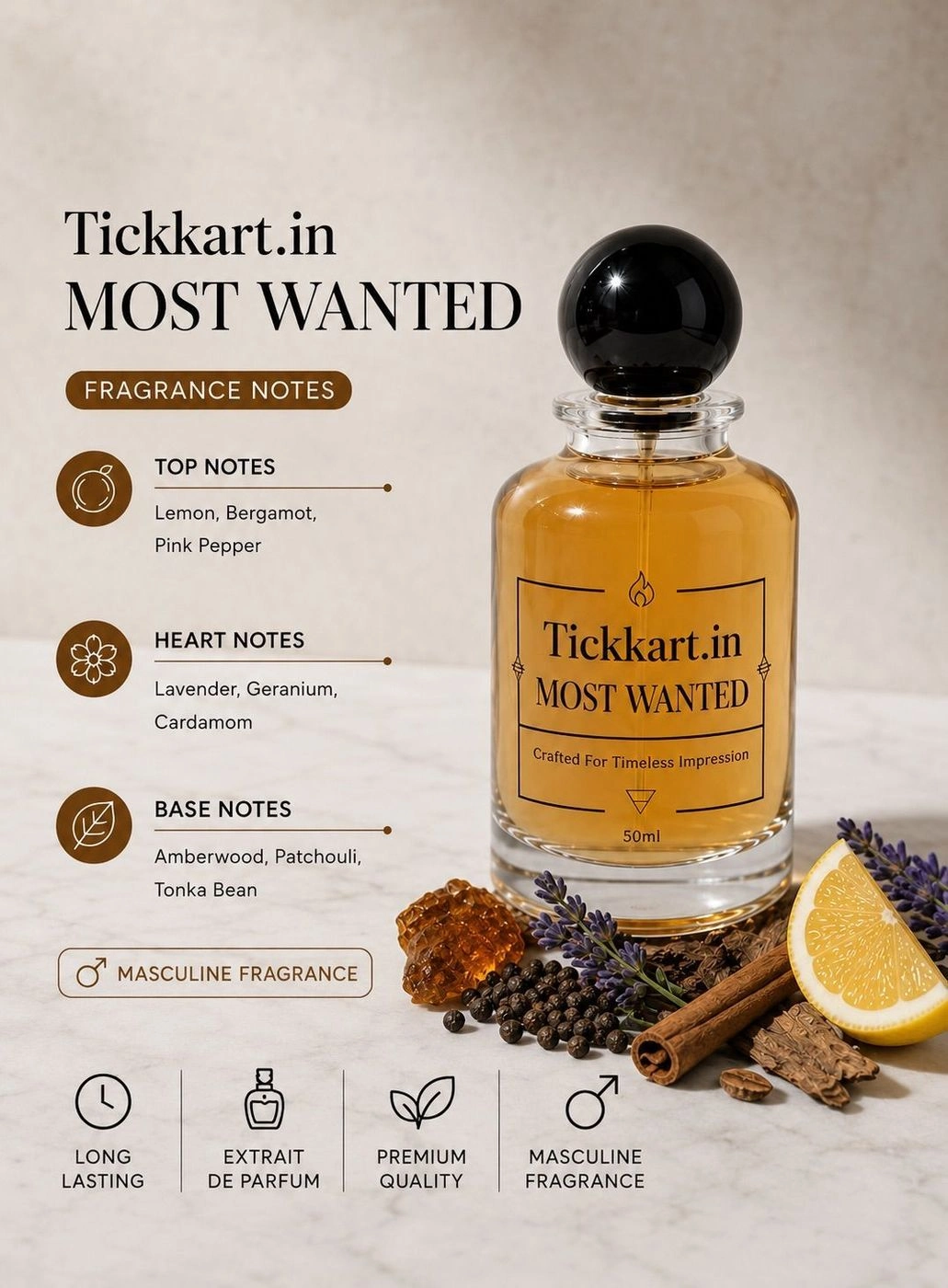 Tickkart.in Most Wanted (Extrait De Parfum) 1