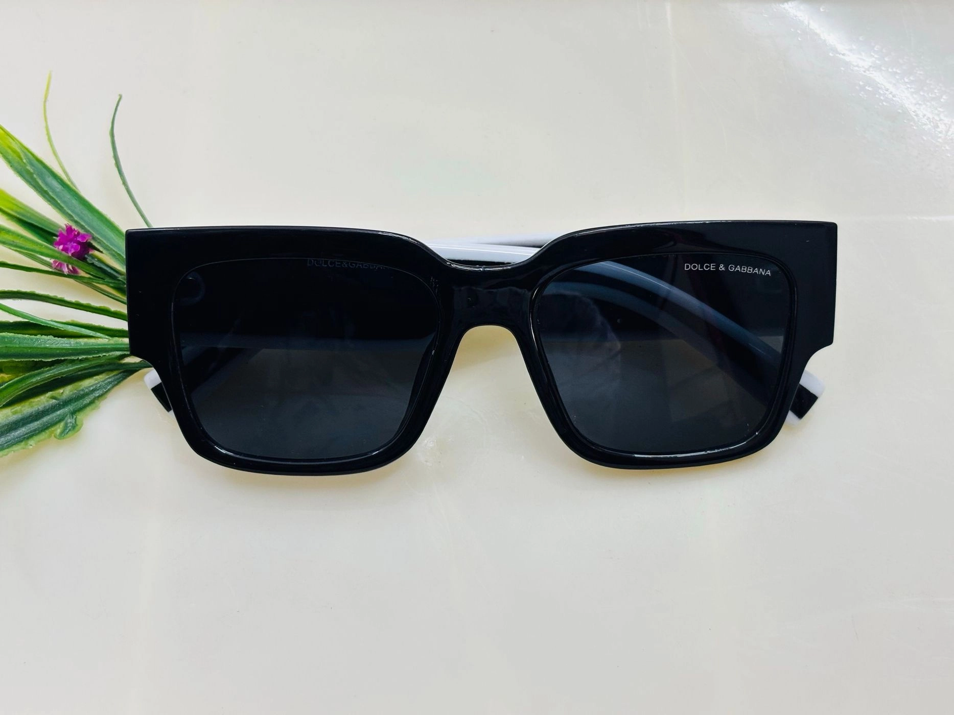 Tickkart D & G Black With White Gloss sunglass 2