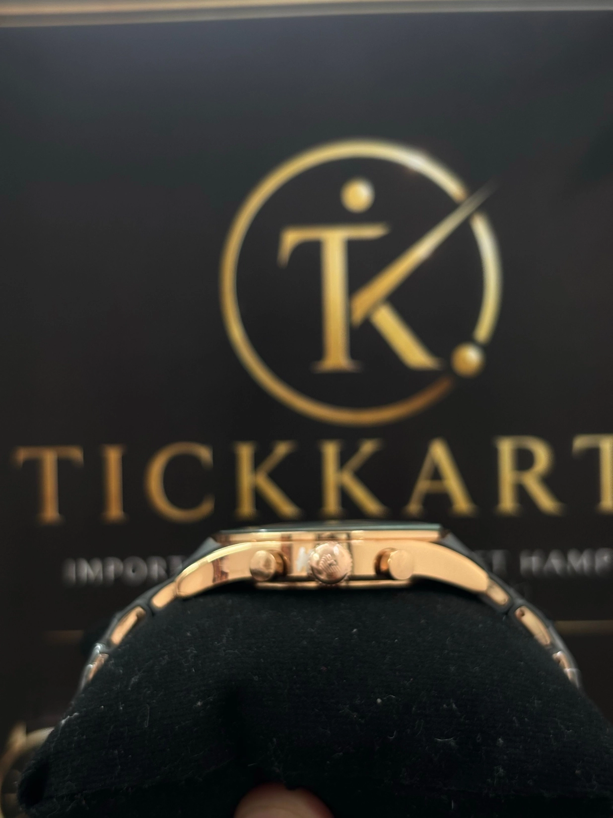 Tickkart ARM Dark Grey Rosegold Rubber metal Chrono 2