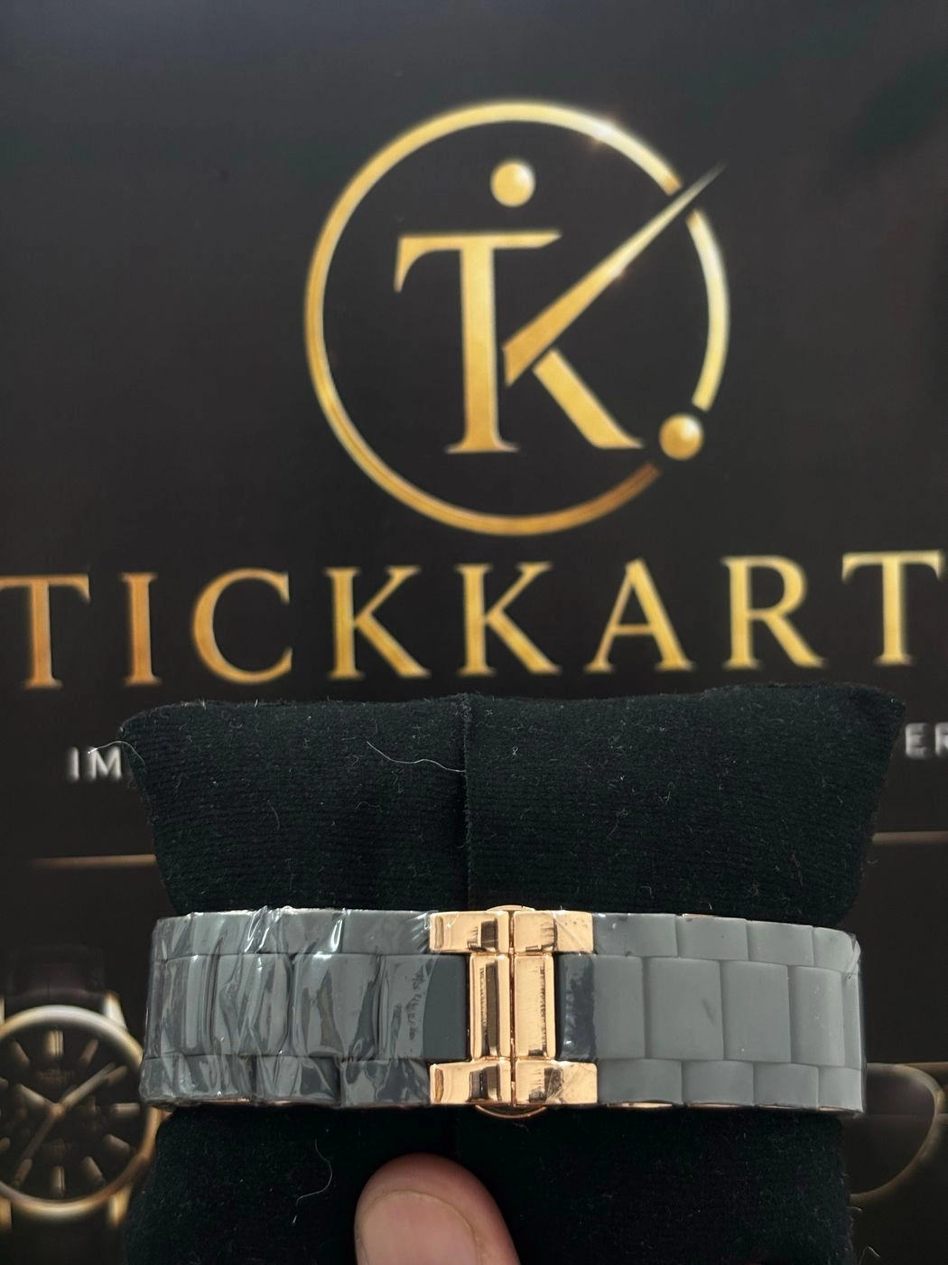 Tickkart ARM Dark Grey Rosegold Rubber metal Chrono 3