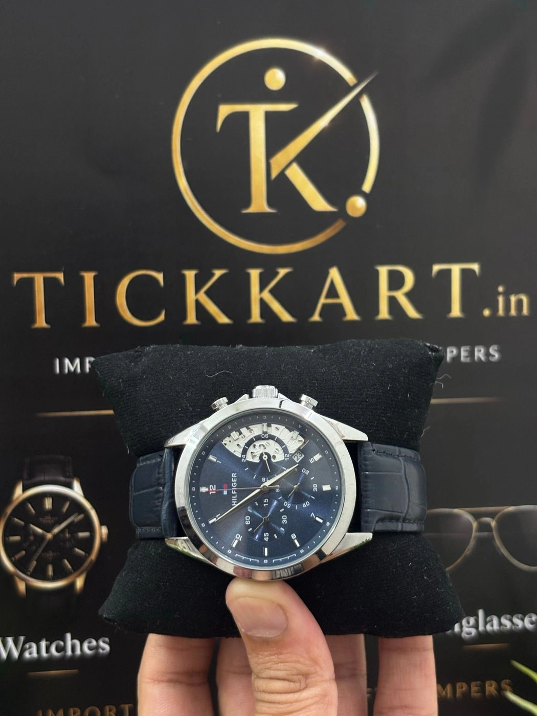 Tickkart TOM Baker leather Silver Blue 1