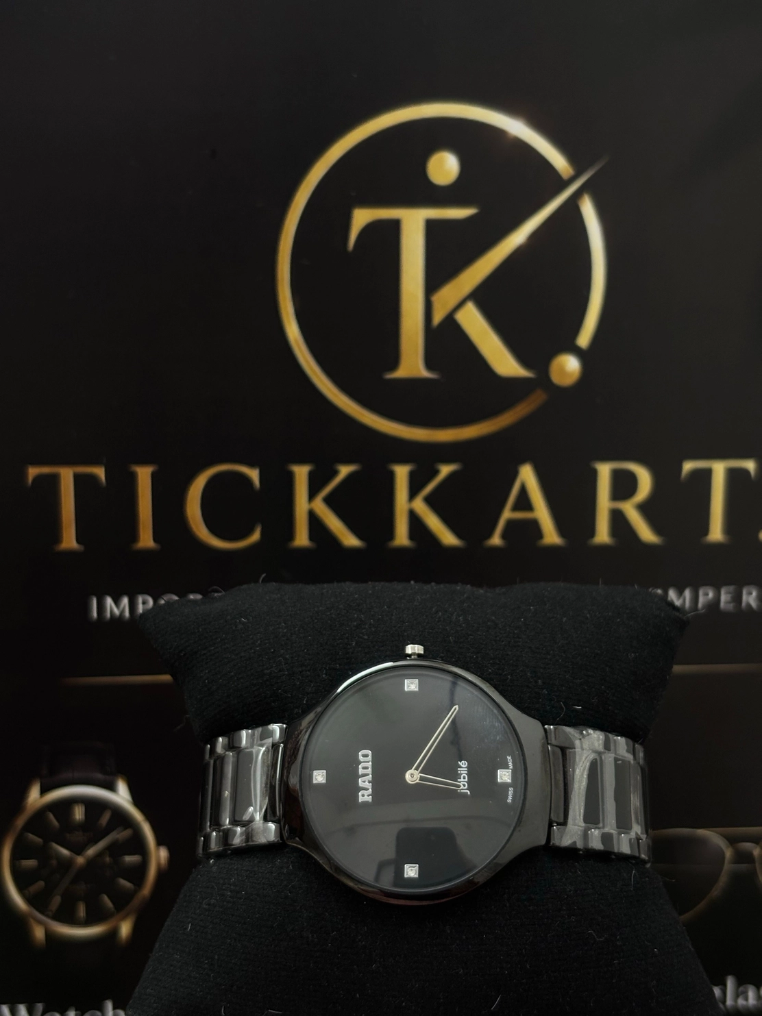 Tickkart Slimmest Ceramic Rad0 Unisex Black silver 1