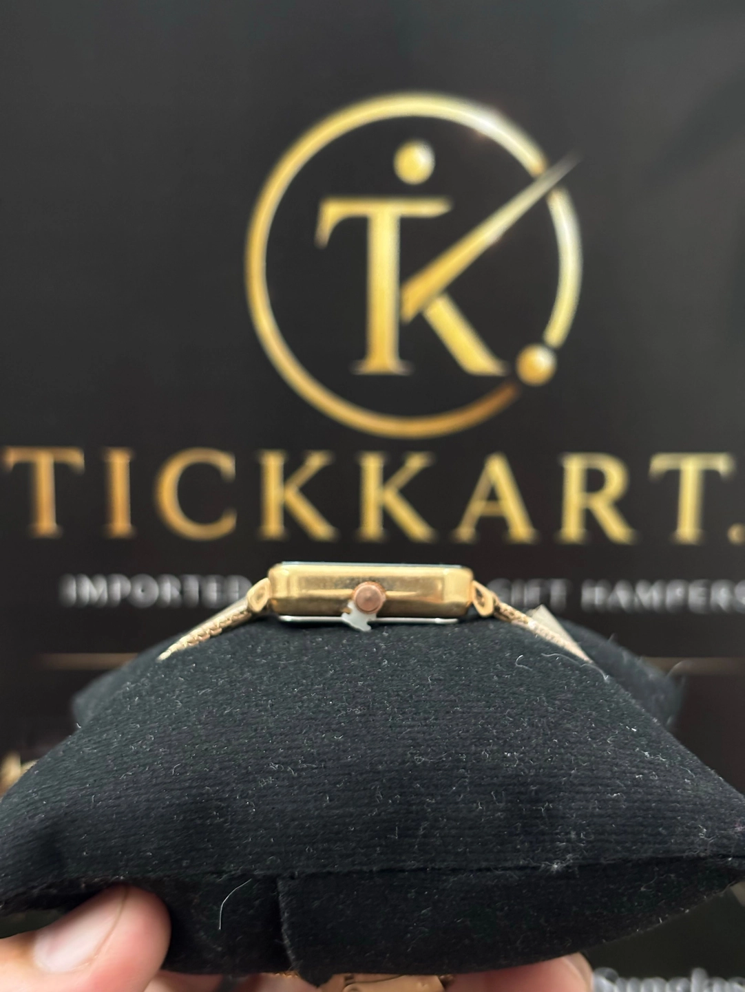 Tickkart Rectangle DW Rosegold Black Women 2