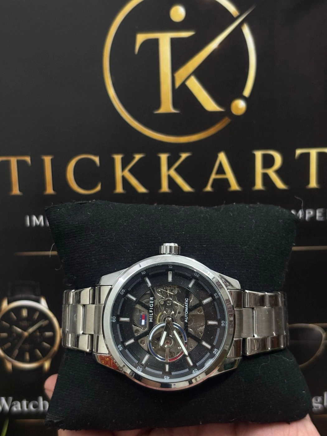 Tickkart Tommy Automatic Silver Black Metal 1