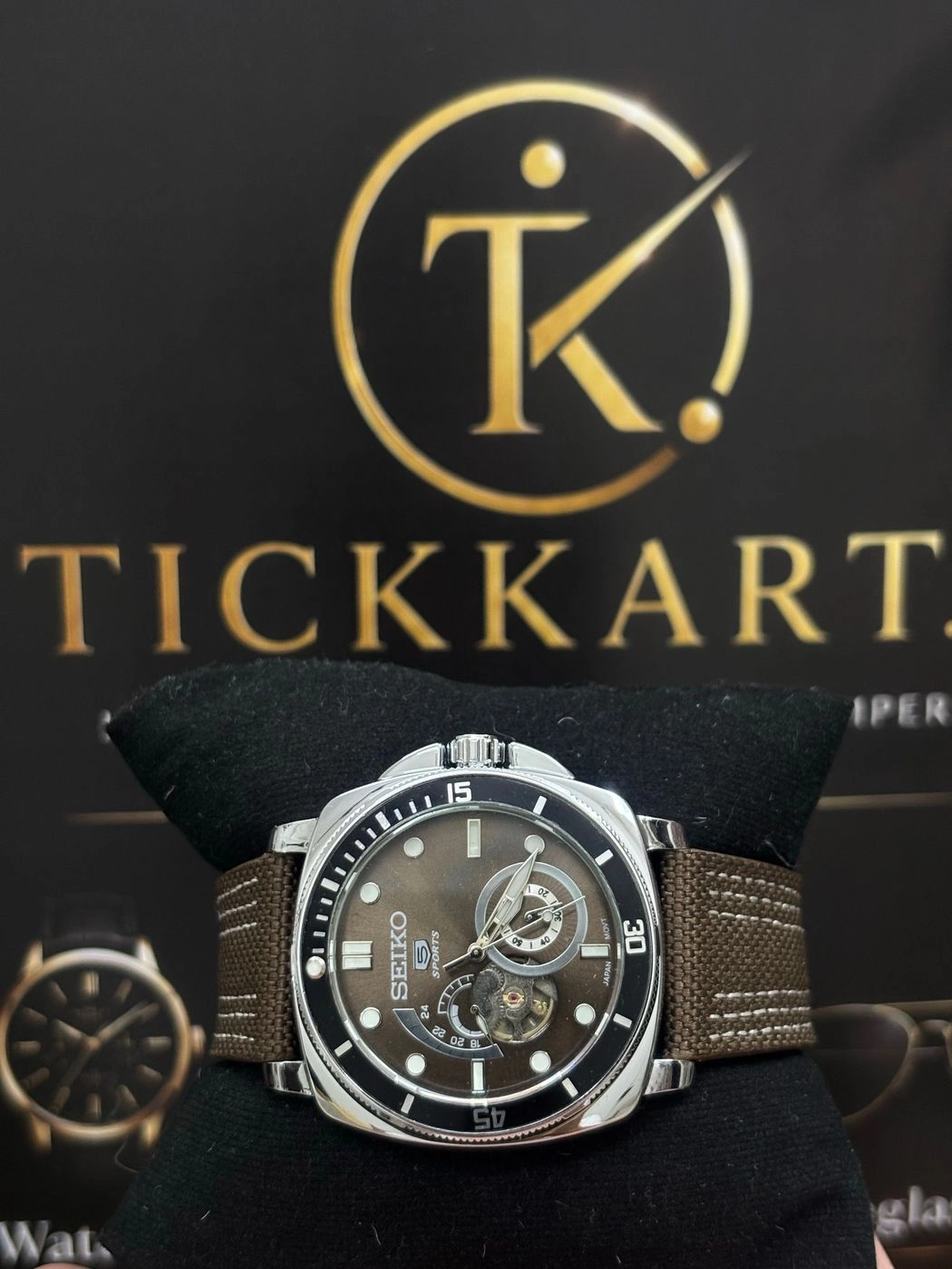 Tickkart Seik_0 Sports Automatic Sunburst Brown 1