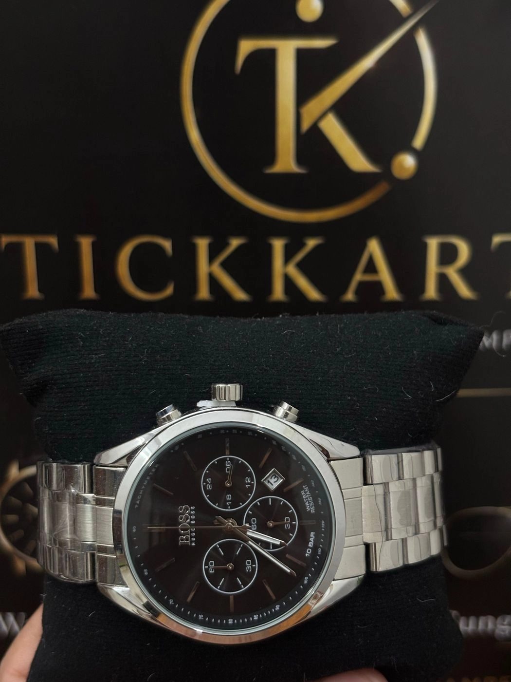 Tickkart H Boss Chronograph Silver Black 1