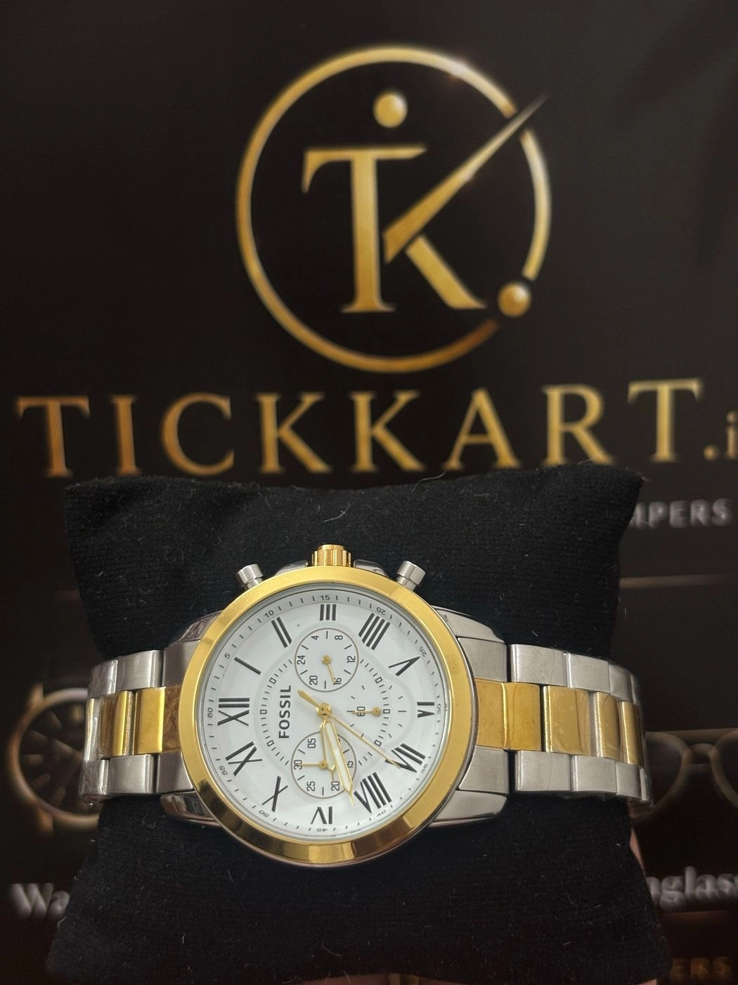Tickkart FOS Roman Metal Dualtone Gold White 1