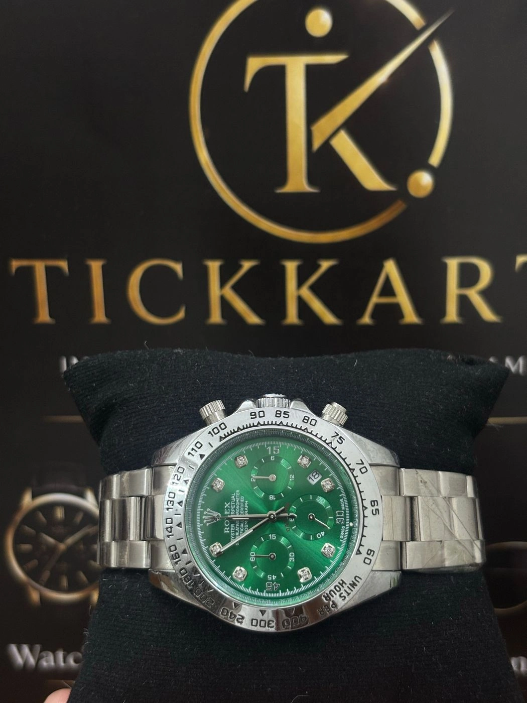 Tickkart Role_x Daytona silver green 1
