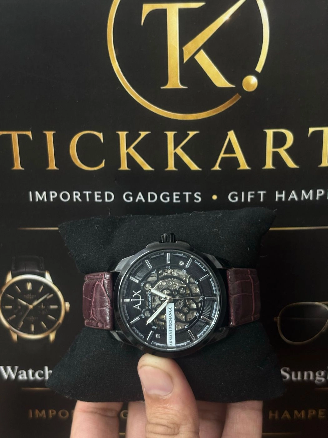 Tickkart Arm X automatic leather Brown black 1