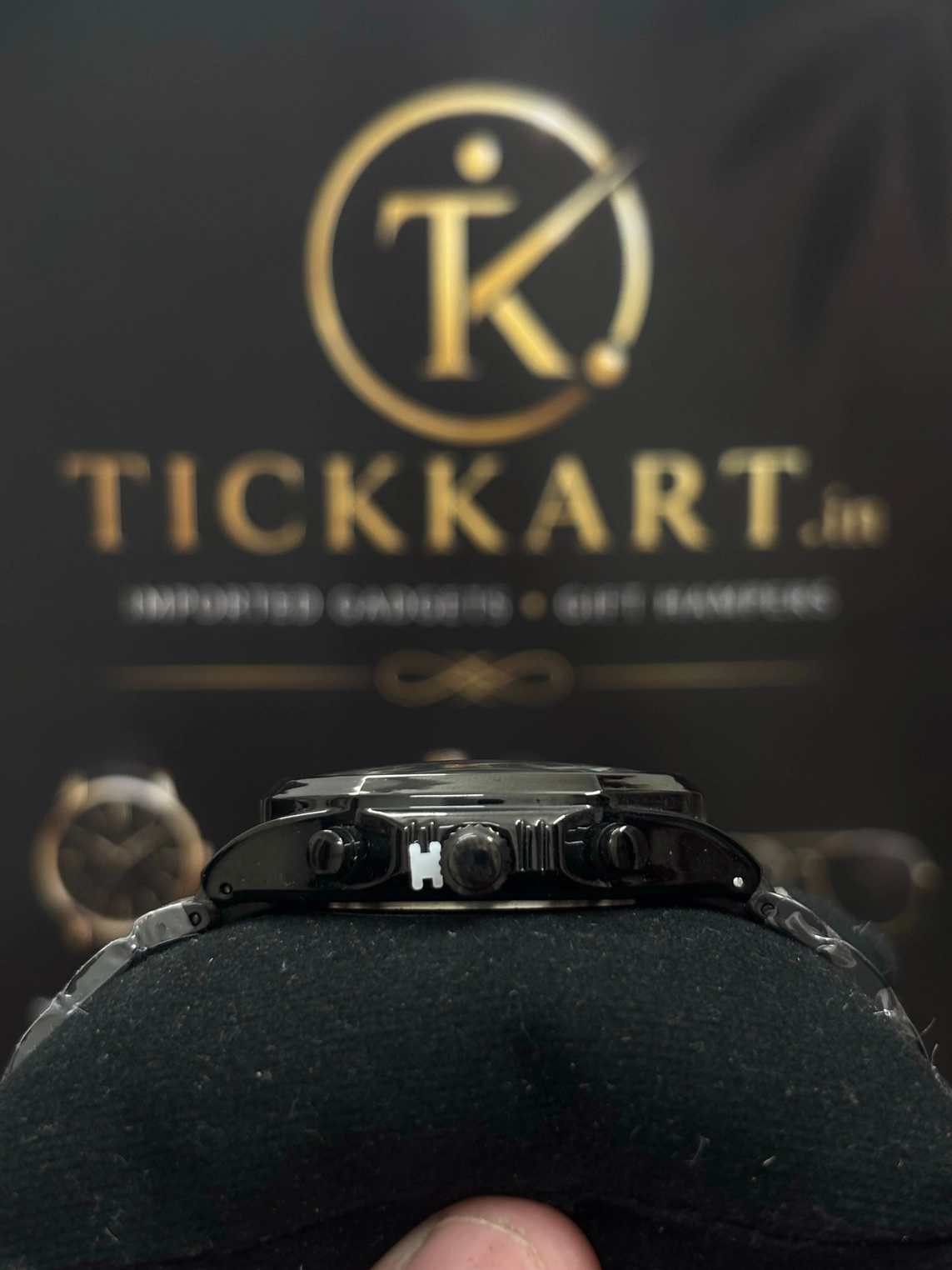 Tickkart Arman X 38mm Square Metal Full Black 2