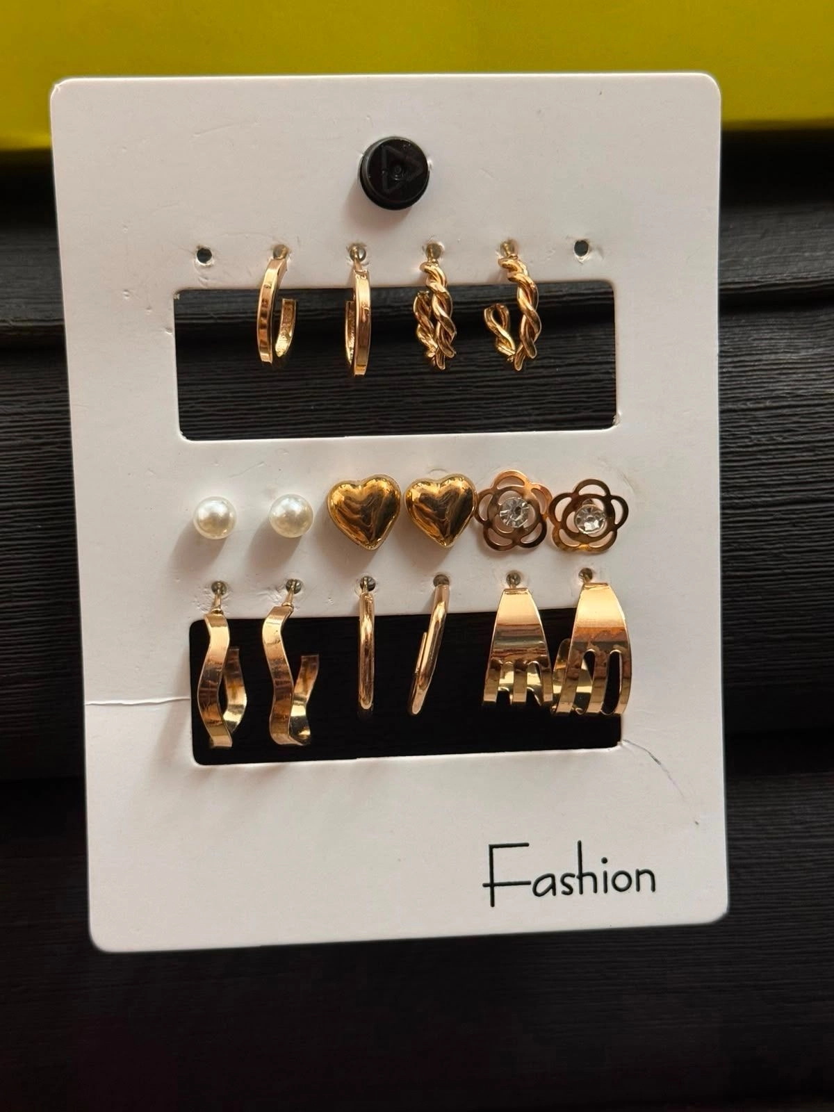 Gold Tone Hoop & Stud Earring Multipack set (8 Set) 2