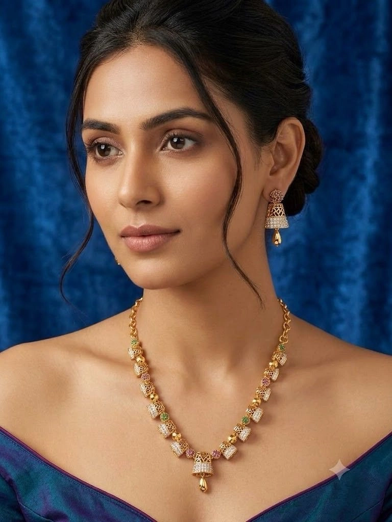 Cage Bell Beaded Gold Set 2