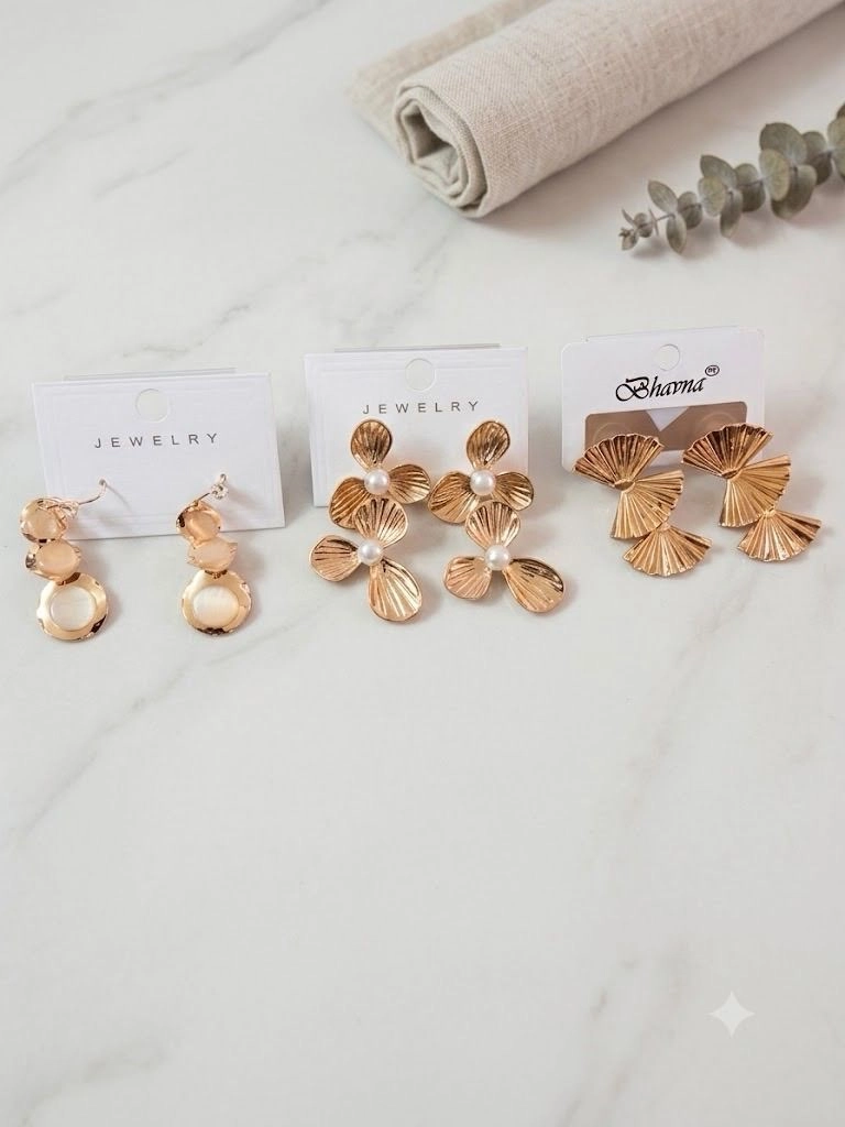 Korean Earrings Set of Three 1