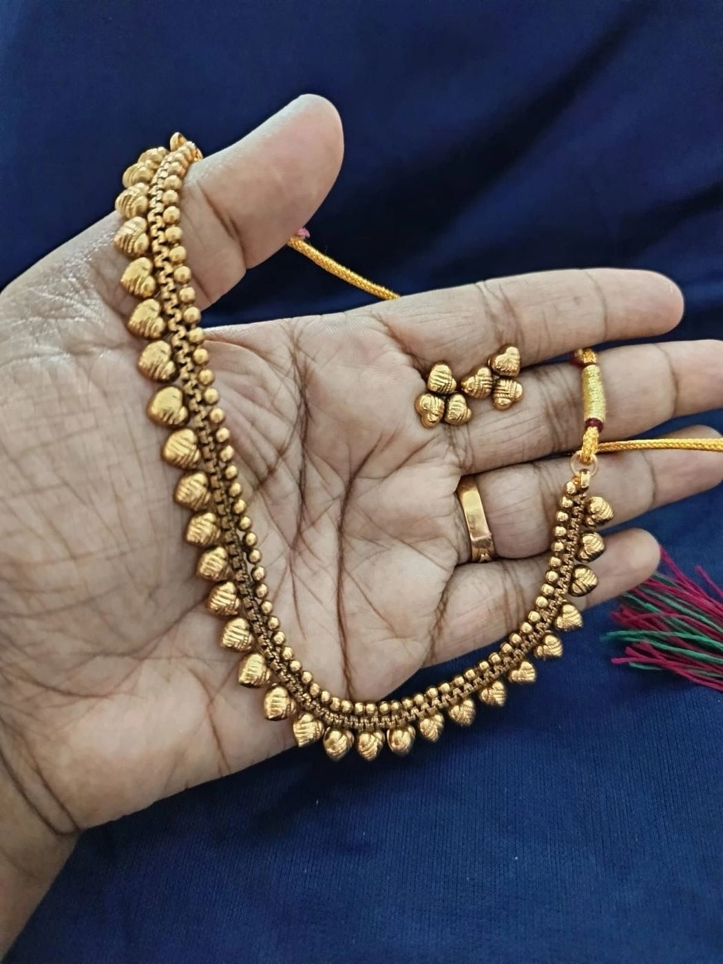 South Indian Gold Choker Set 2
