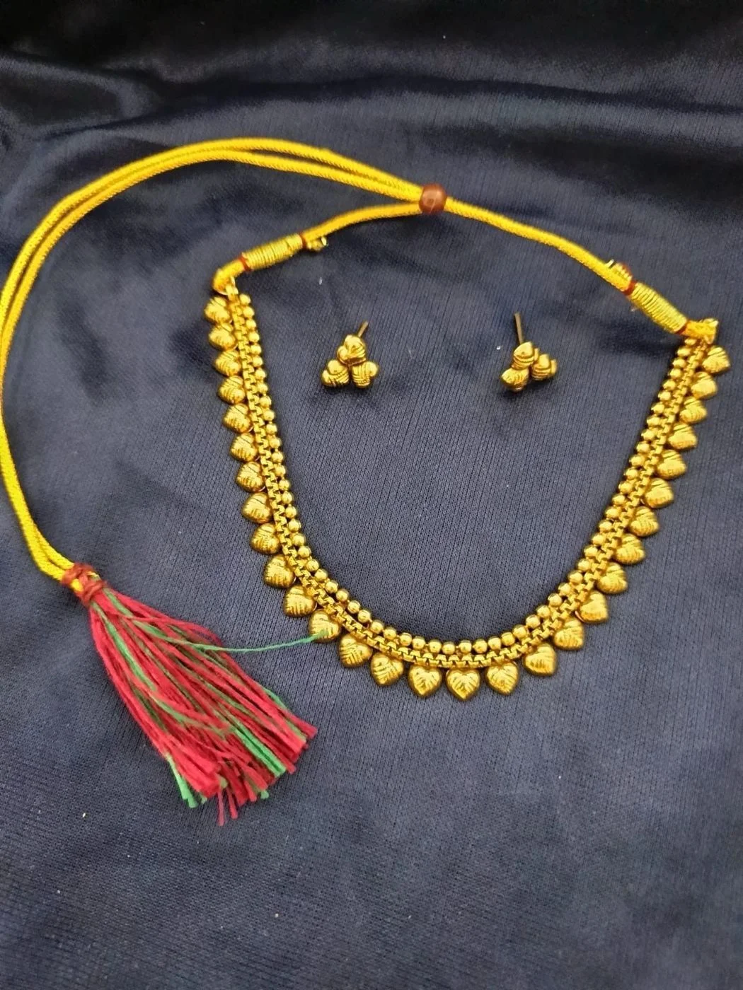 South Indian Gold Choker Set 4