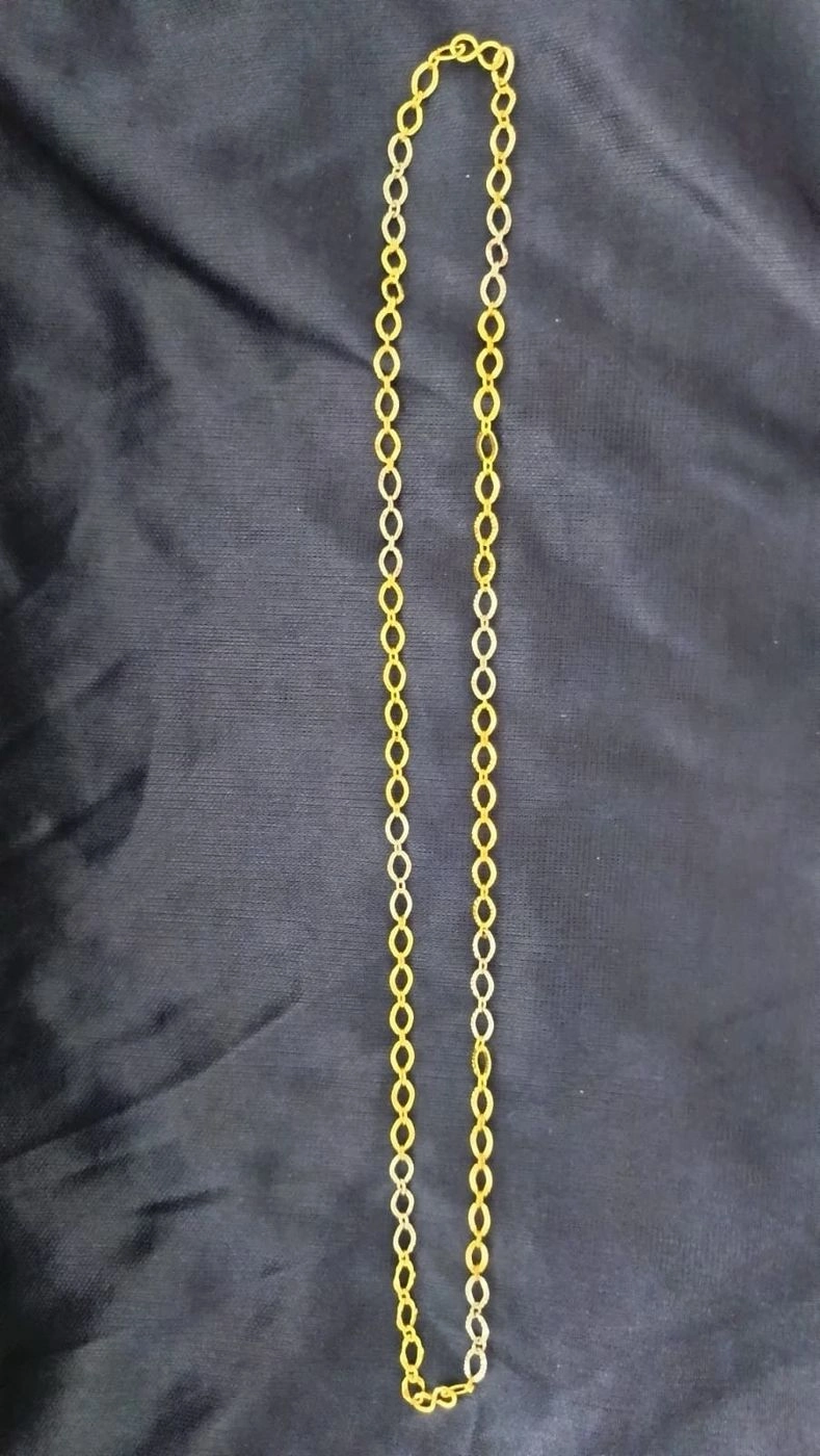 Kids Golden Oval Link Anklet ✨ 3
