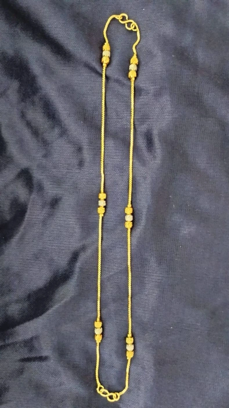 Gold Beaded Chain Anklet ✨ 2