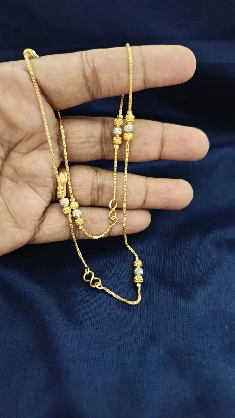 Gold Beaded Chain Anklet ✨ 3