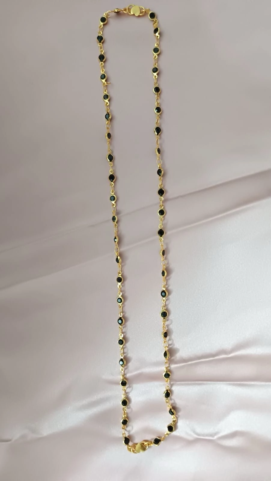 Black Beaded Gold Chain Anklet ✨ 2