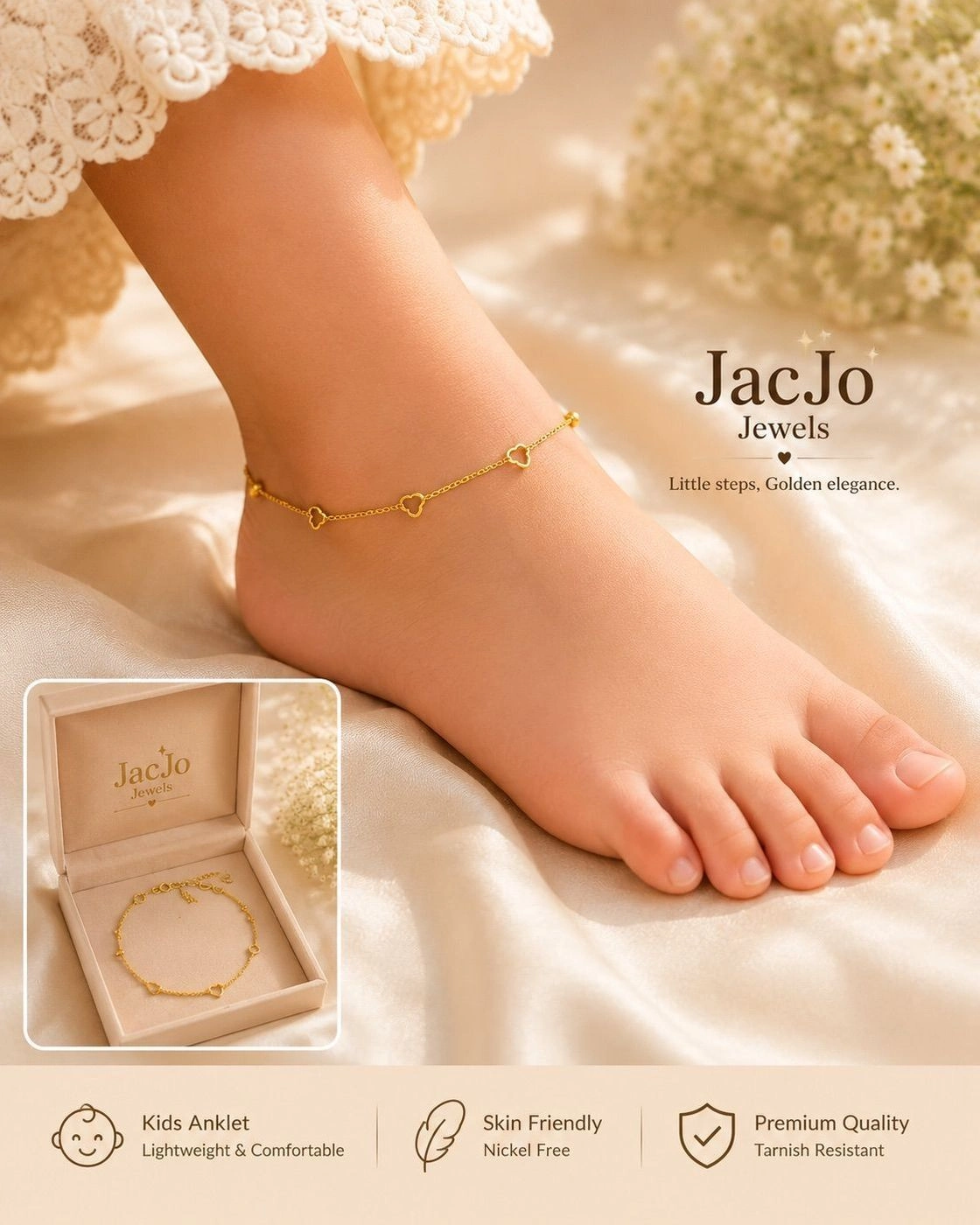 Kids Heart Charm Anklet ✨❤️ 1