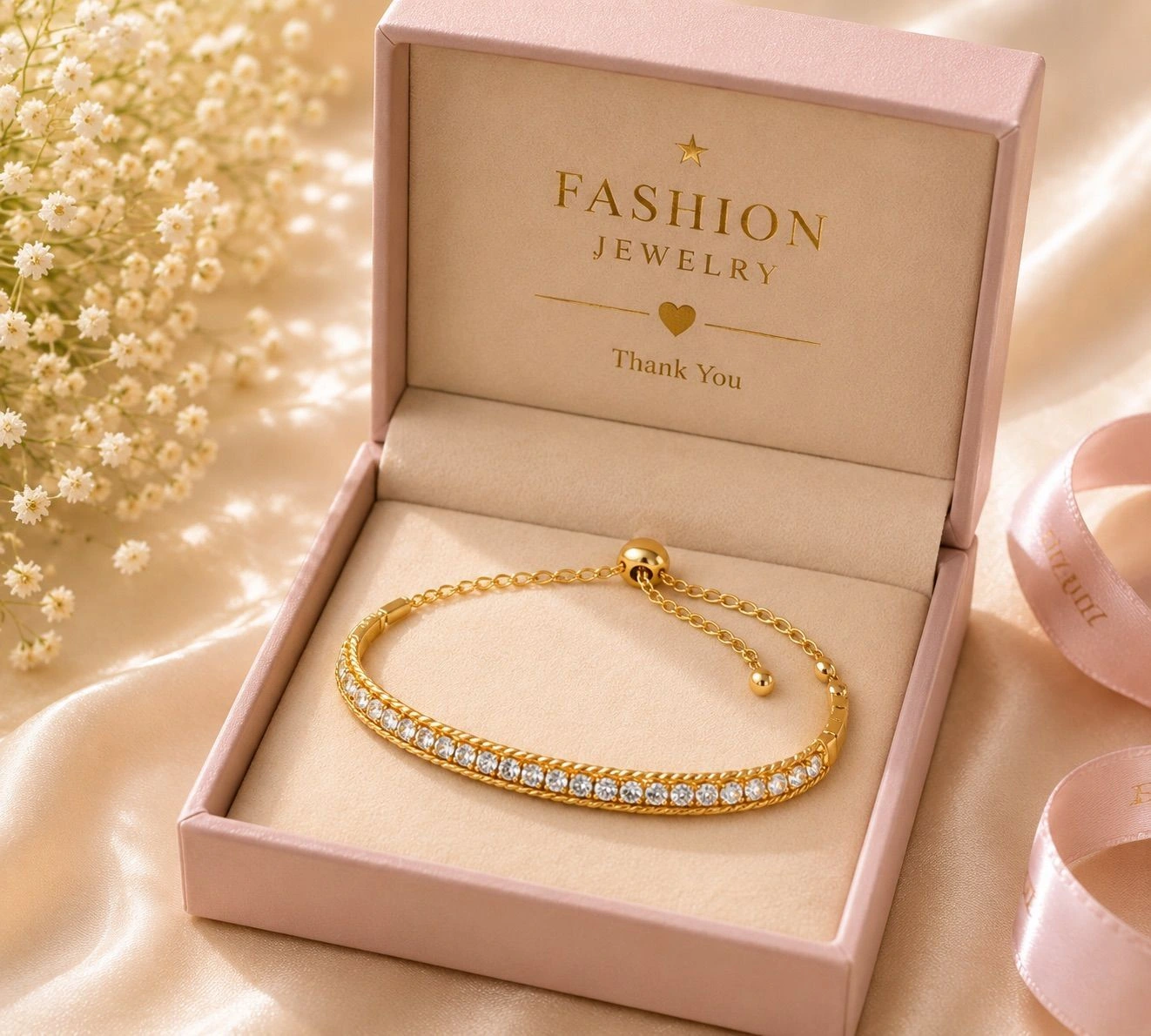Gold-Plated Crystal Stone Bracelet 2