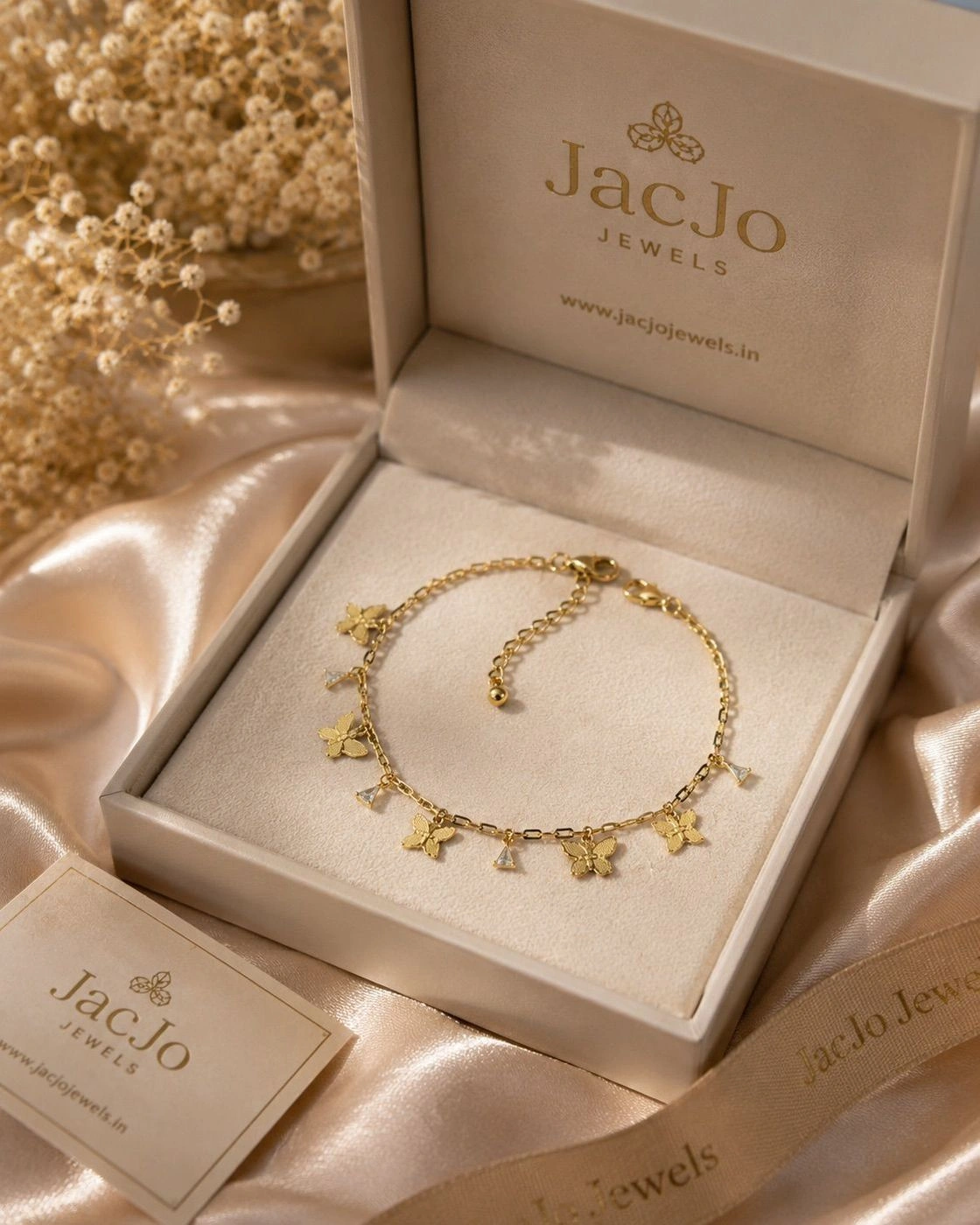 Golden Butterfly Charm Bracelet 1