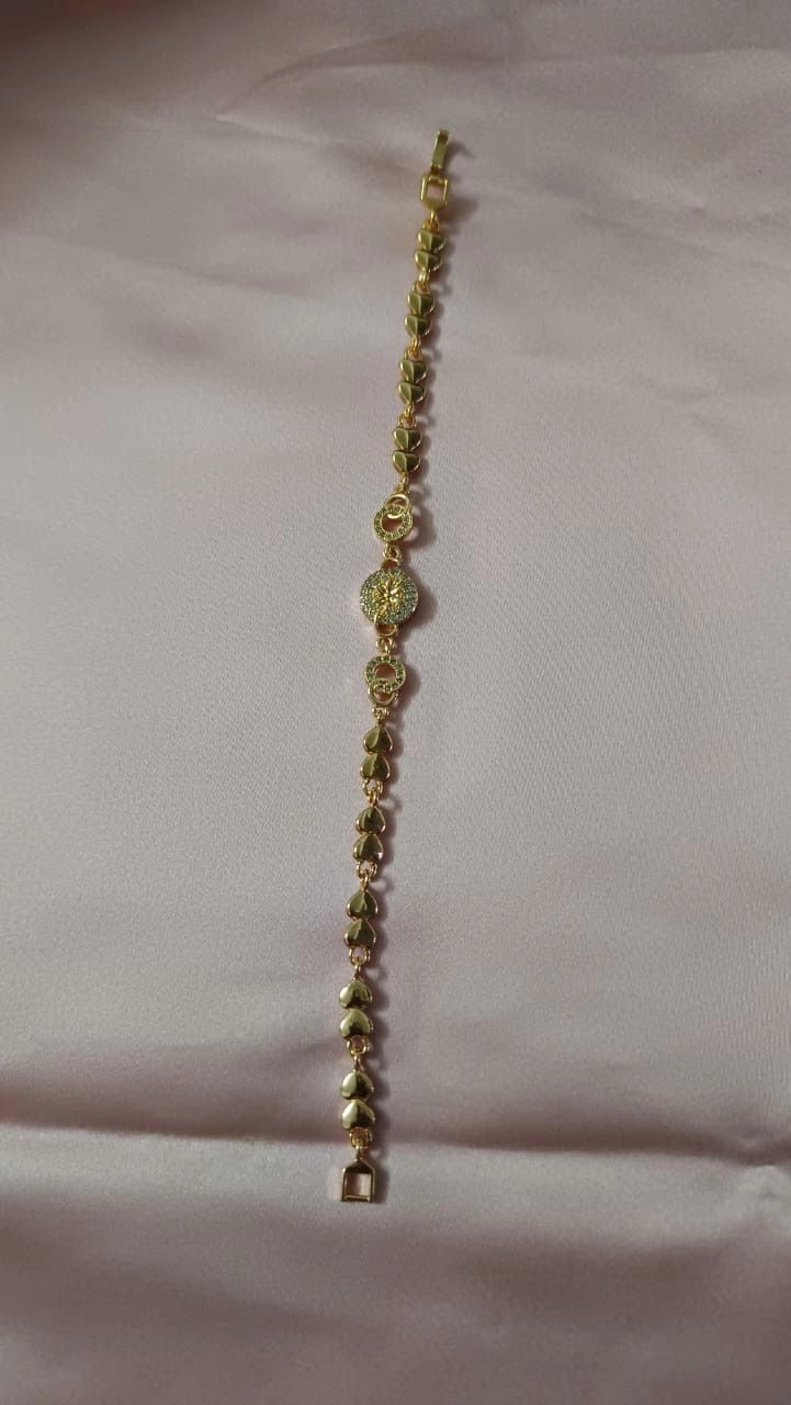 Golden Crystal Charm Bracelet ✨ 4