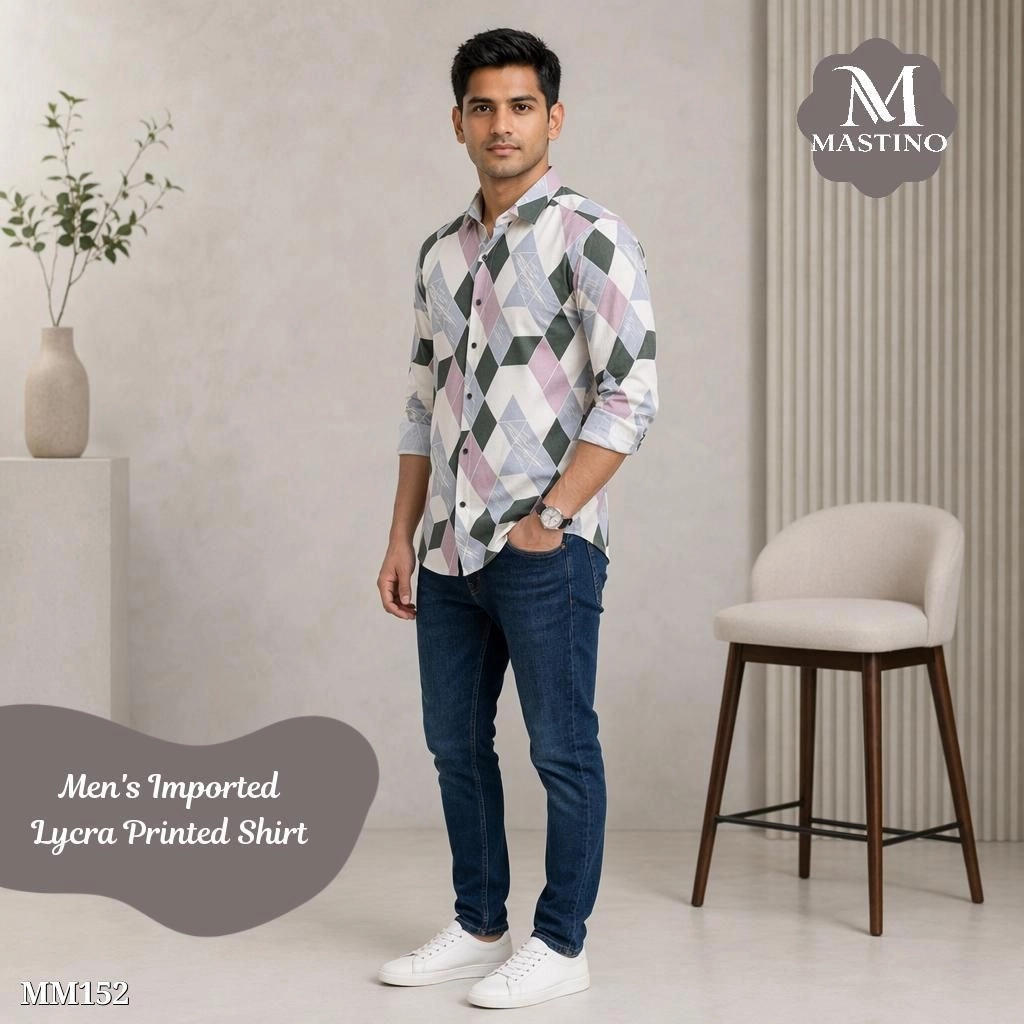 Men's Imported Lycra Printed Shirt 1
