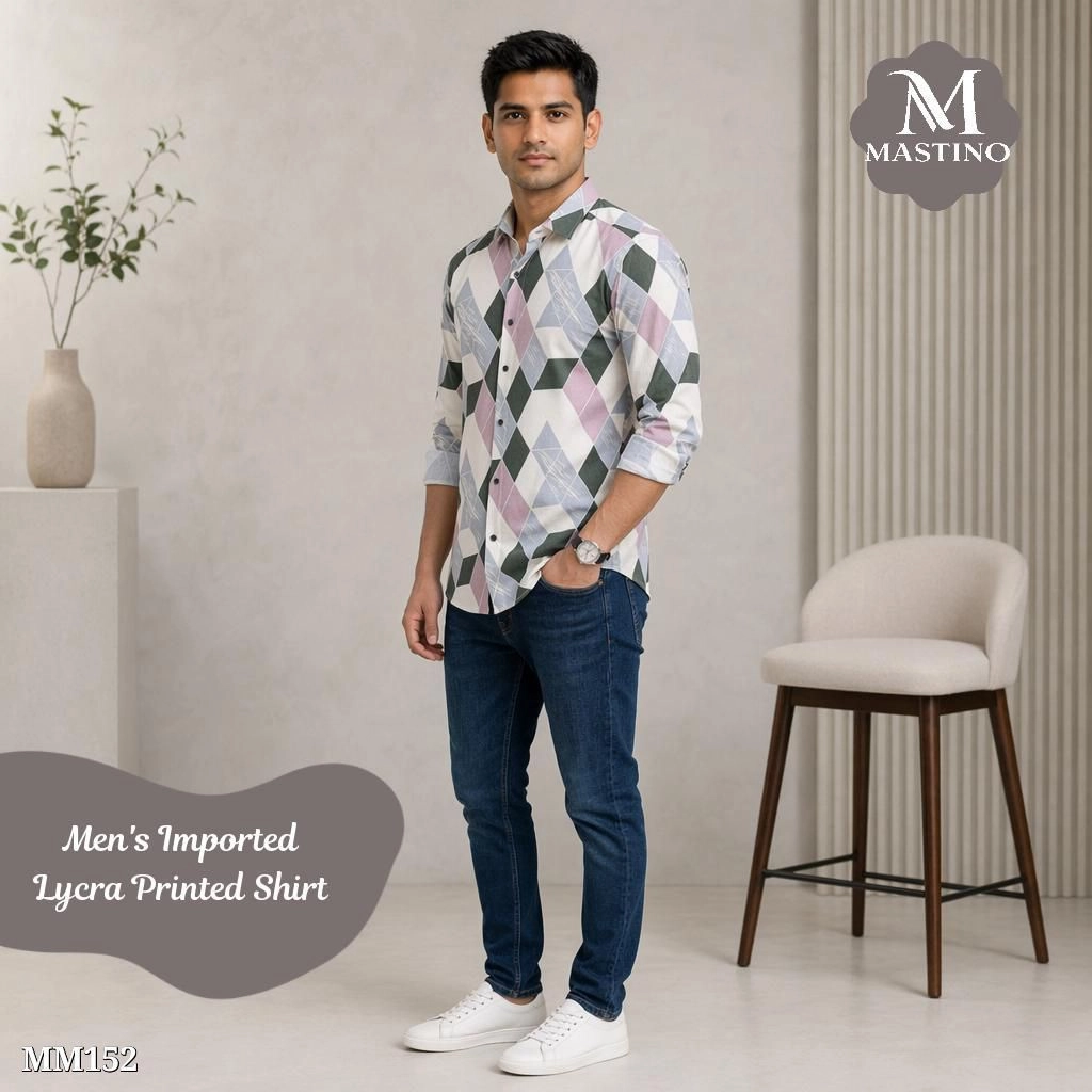 Men's Imported Lycra Printed Shirt 2