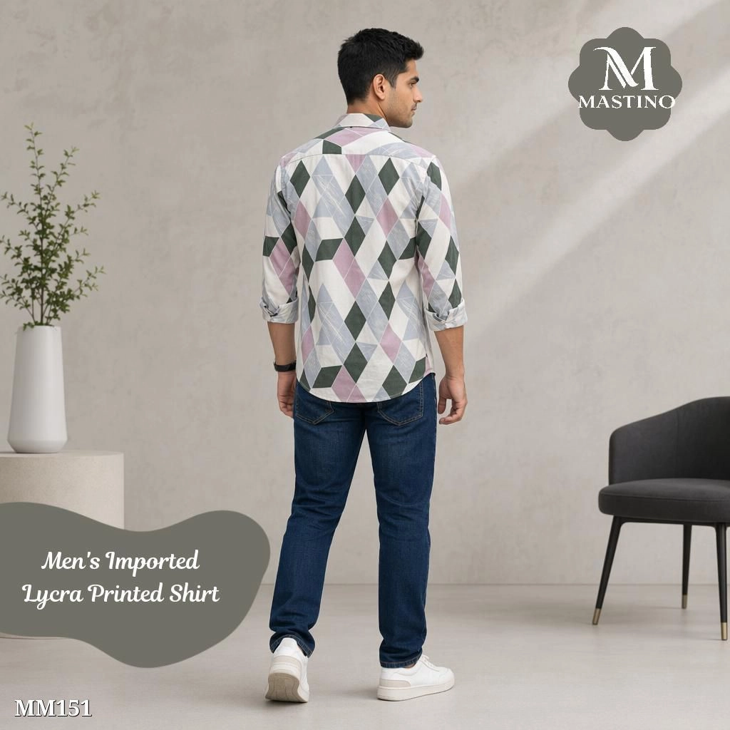 Men's Imported Lycra Printed Shirt 3