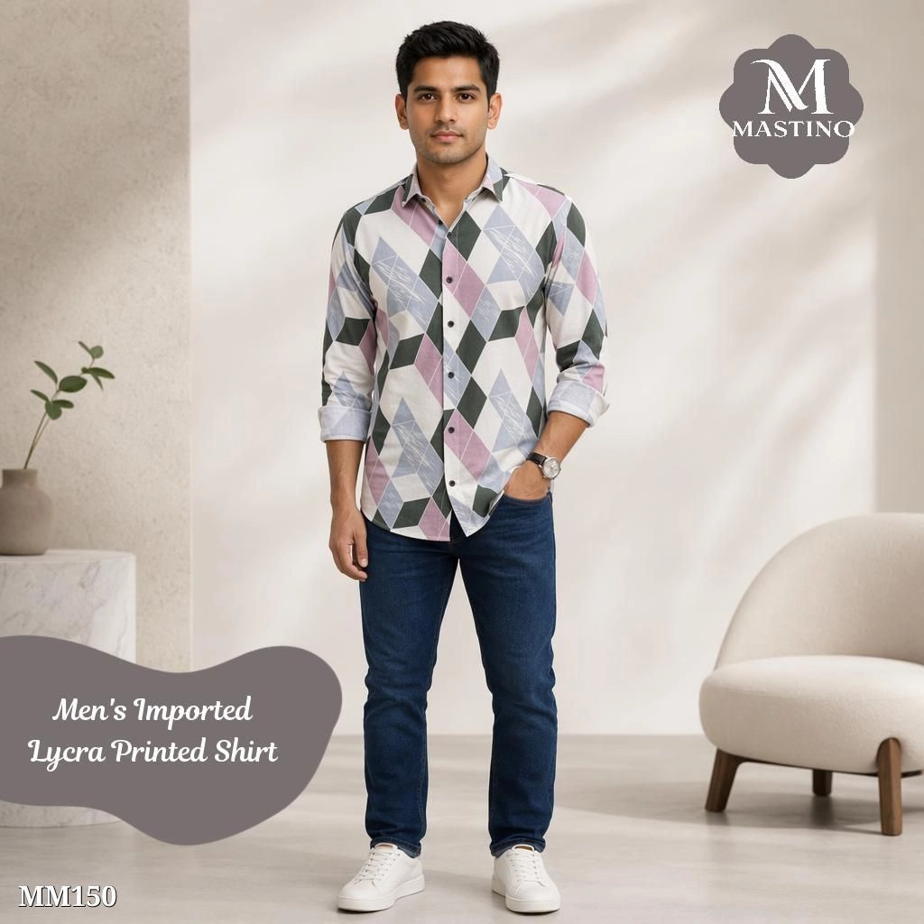 Men's Imported Lycra Printed Shirt 4
