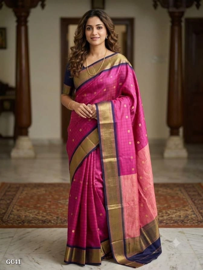 Fancy Checked Saree