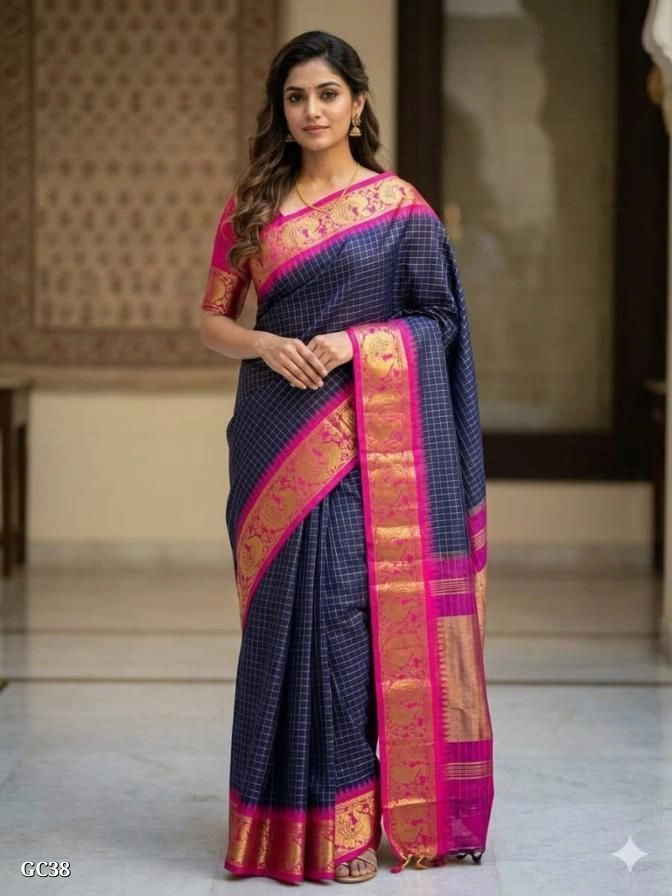 Fancy Checked Saree