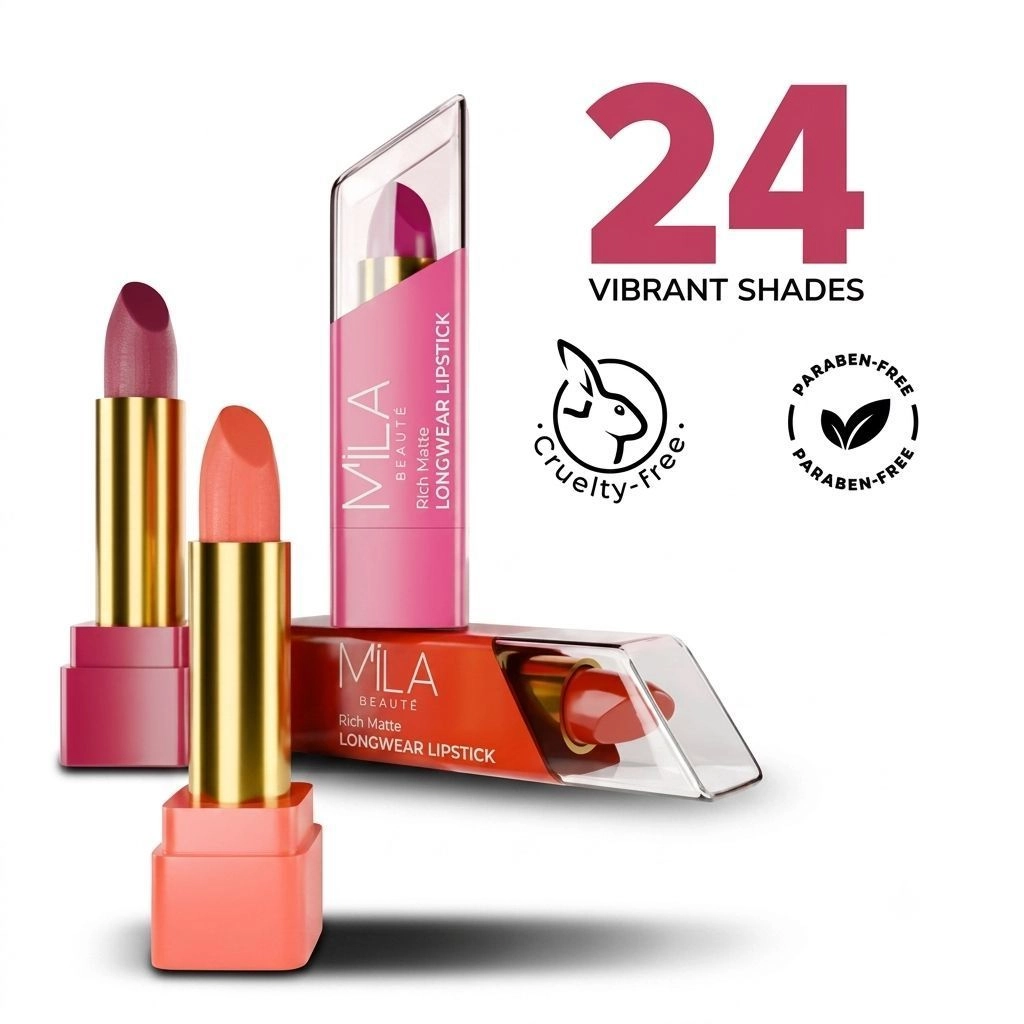 Matte Lipstick, Highly Pigmented Lipsticks for Women 3