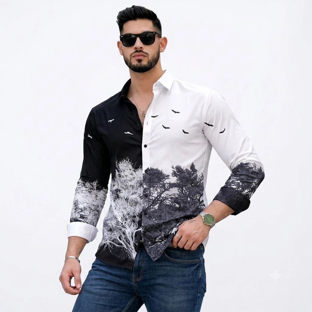 Tropical Printed Men's Shirt